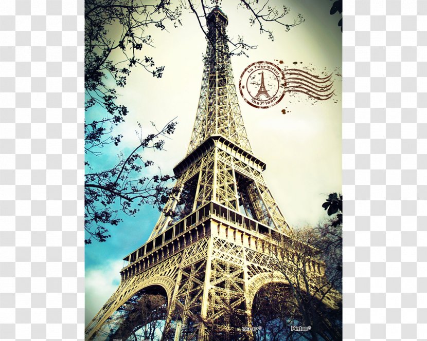 Eiffel Tower Wall Decal Canvas Printing - Landmark Transparent PNG