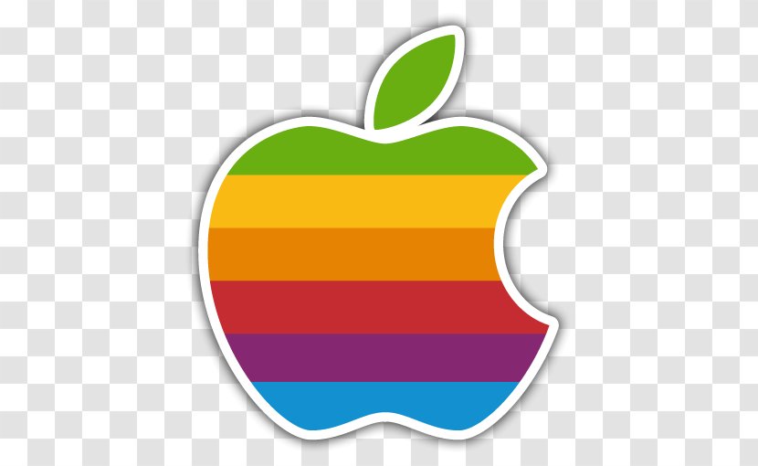 Apple II Logo Color Rainbow - Sticker Transparent PNG