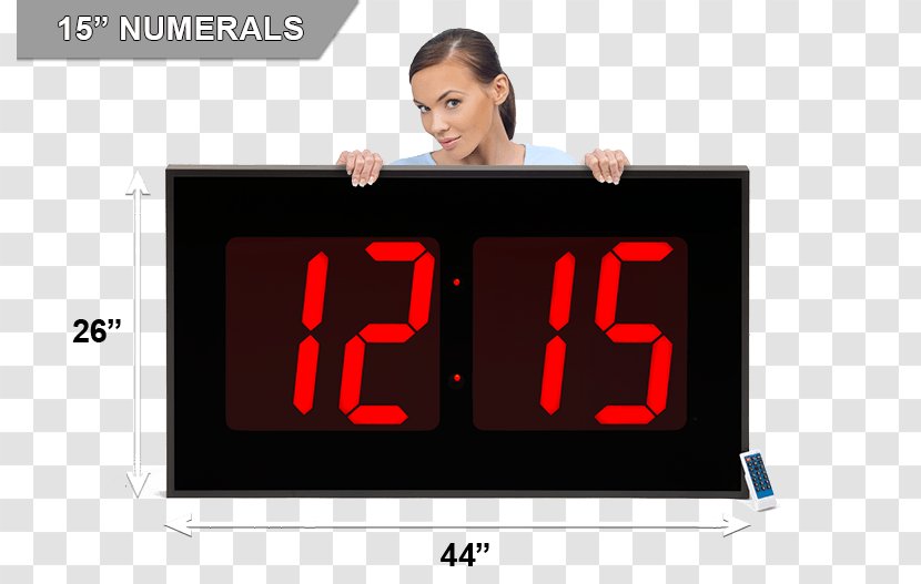Alarm Clocks Display Device Light-emitting Diode Time - Digital Clock Transparent PNG
