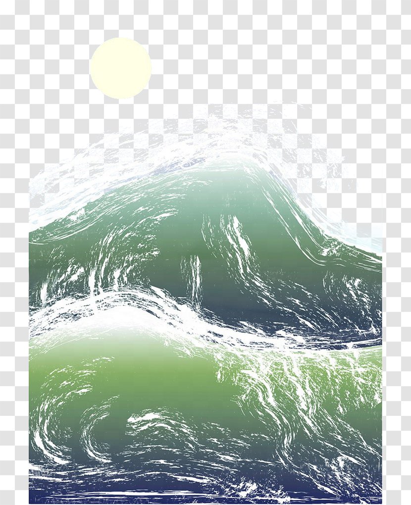 Stock Photography Wind Wave Sea Illustration - Hand-painted Tide Transparent PNG