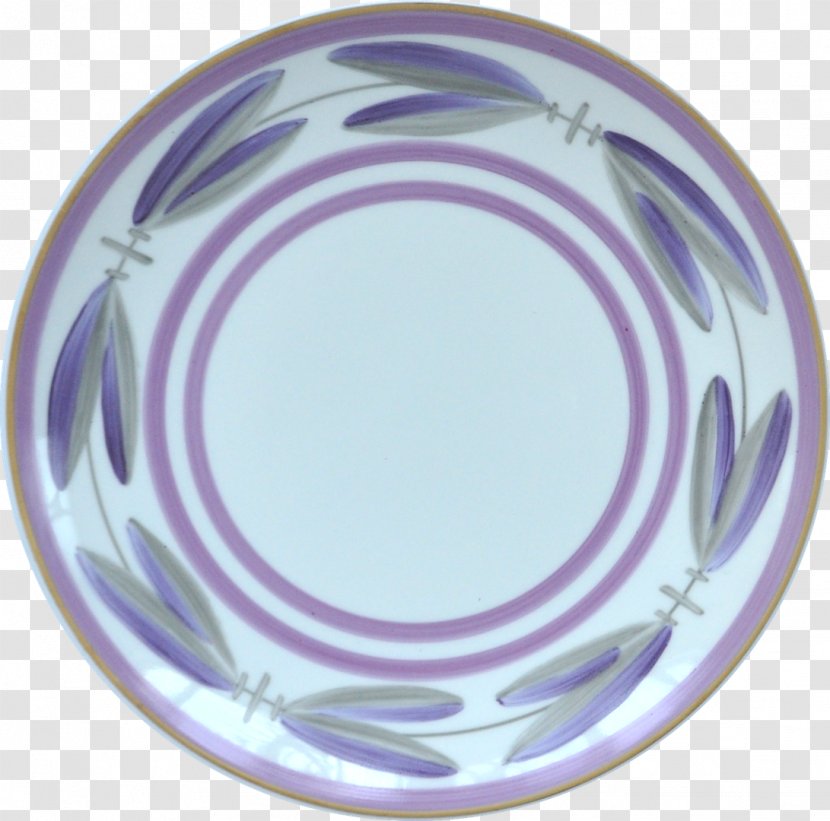 Plate Platter Blue And White Pottery - Purple Transparent PNG