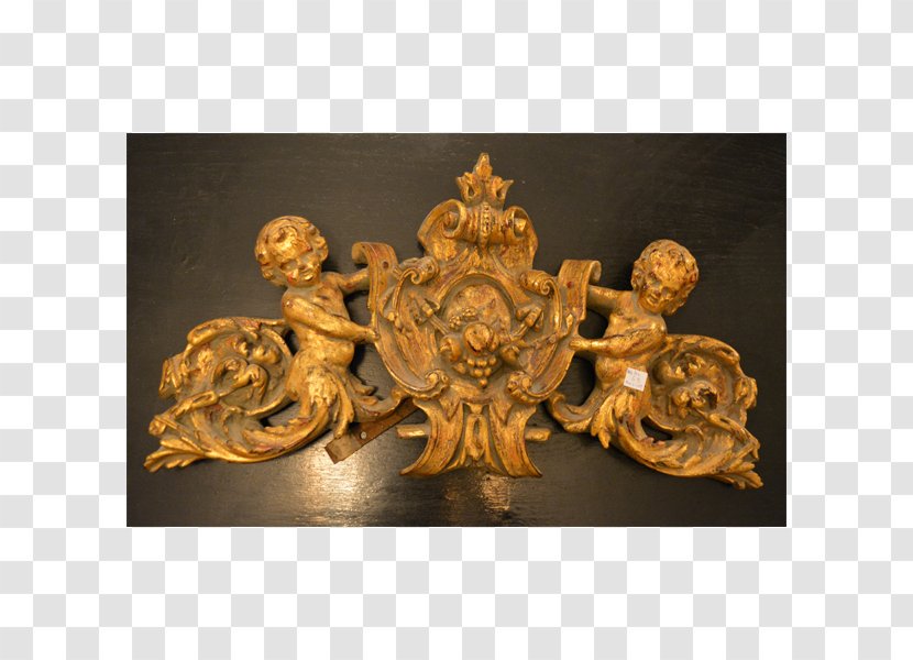 01504 Antique Carving Bronze Gold Transparent PNG