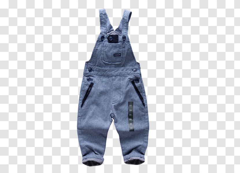 Jeans Bib Overall - Korean Baby Transparent PNG