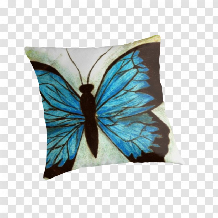 Throw Pillows Cushion Turquoise - Moths And Butterflies - Pillow Transparent PNG
