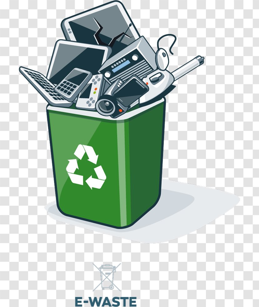 Computer Recycling Electronic Waste Bin - Electronics - Business Transparent PNG