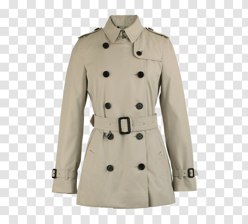 Trench Coat Burberry Lapel Cotton - Overcoat - Autumn And Winter Double-breasted Waist Transparent PNG