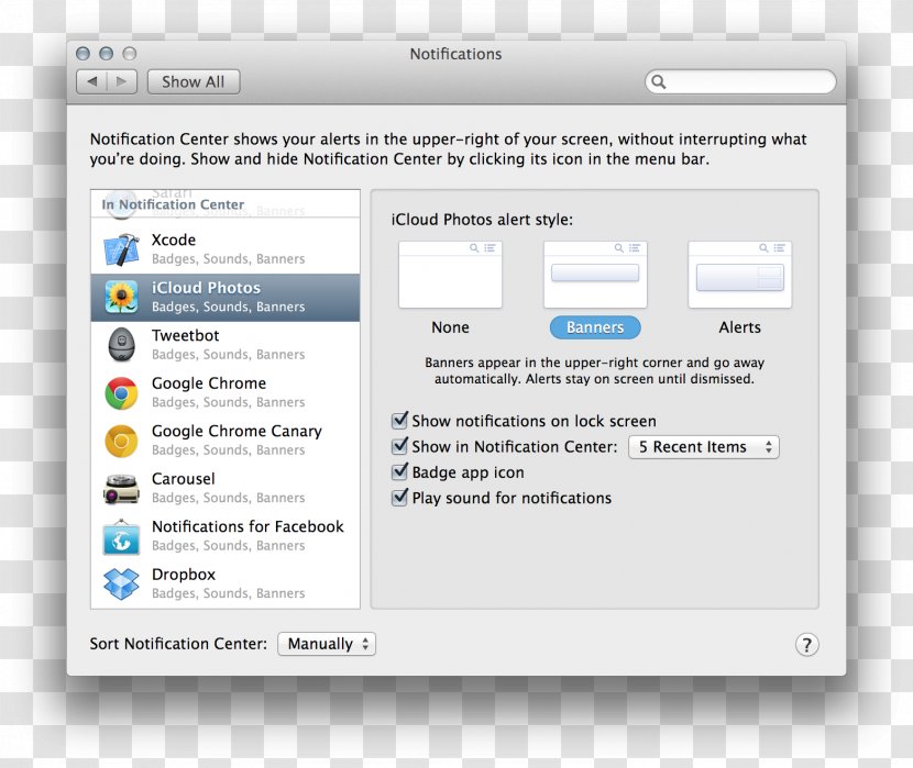 OS X Mavericks MacOS Mountain Lion Apple Notification Center - Applescript Transparent PNG