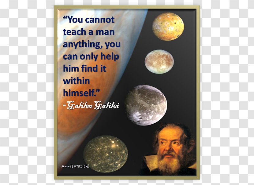 Galileo Galilei Life Of Moons Jupiter Earth - Scientist Transparent PNG