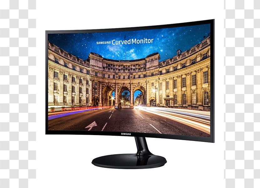 Computer Monitors Curved Screen LED-backlit LCD Samsung CF391 - Television Transparent PNG