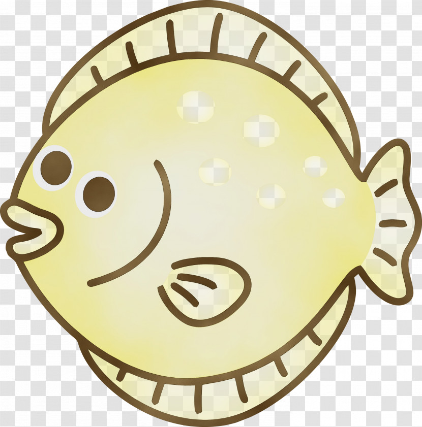 Yellow Cartoon Fish Fish Porcupine Fishes Transparent PNG