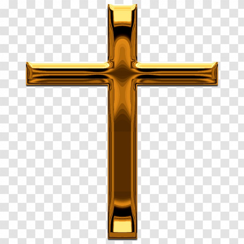 Gold Christian Cross Clip Art Transparent PNG