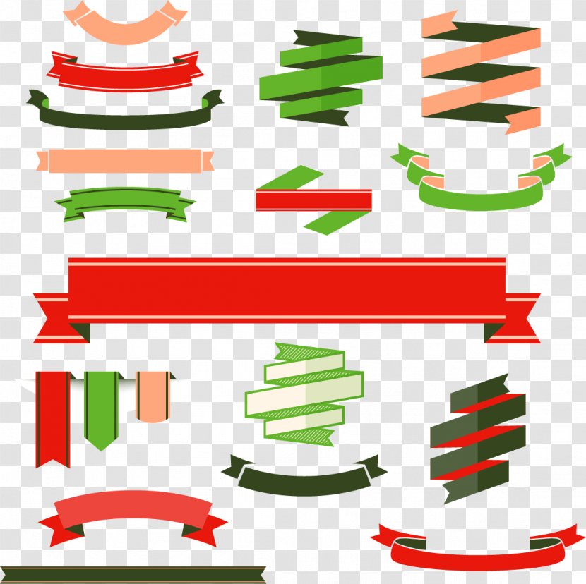 Ribbon Royalty-free Banner - Art - Holiday Decorations Combination Transparent PNG