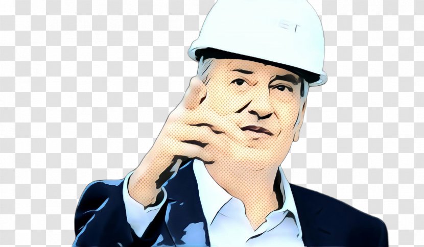 Hat Cartoon - Gesture - Whitecollar Worker Hard Transparent PNG