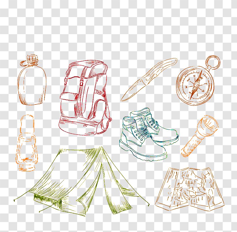 Camping Tent Campsite - Hand-painted Equipment Transparent PNG