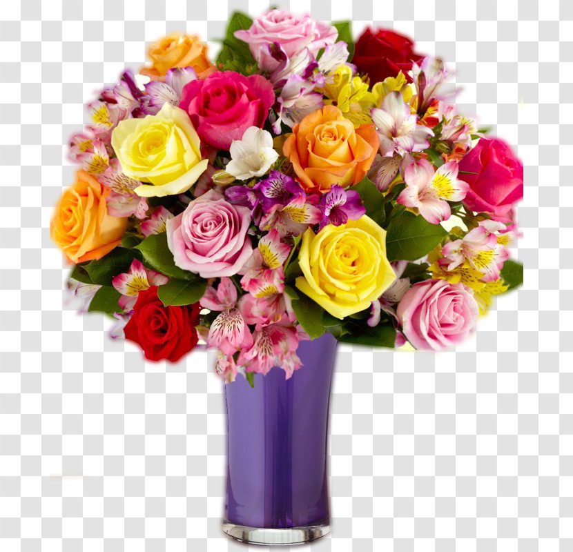 Flower Bouquet Vase Rose Floristry - Of Flowers Transparent PNG