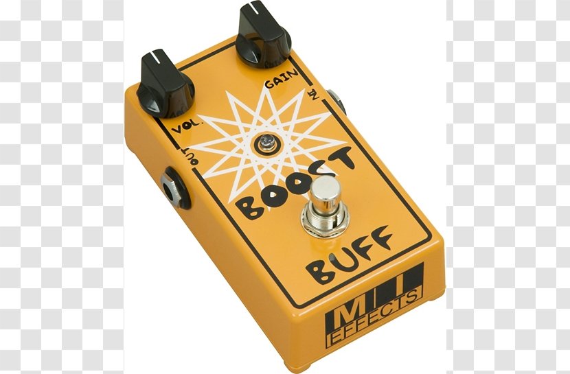 Yellow Effects Processors & Pedals Electric Guitar Buff - Electronics Transparent PNG