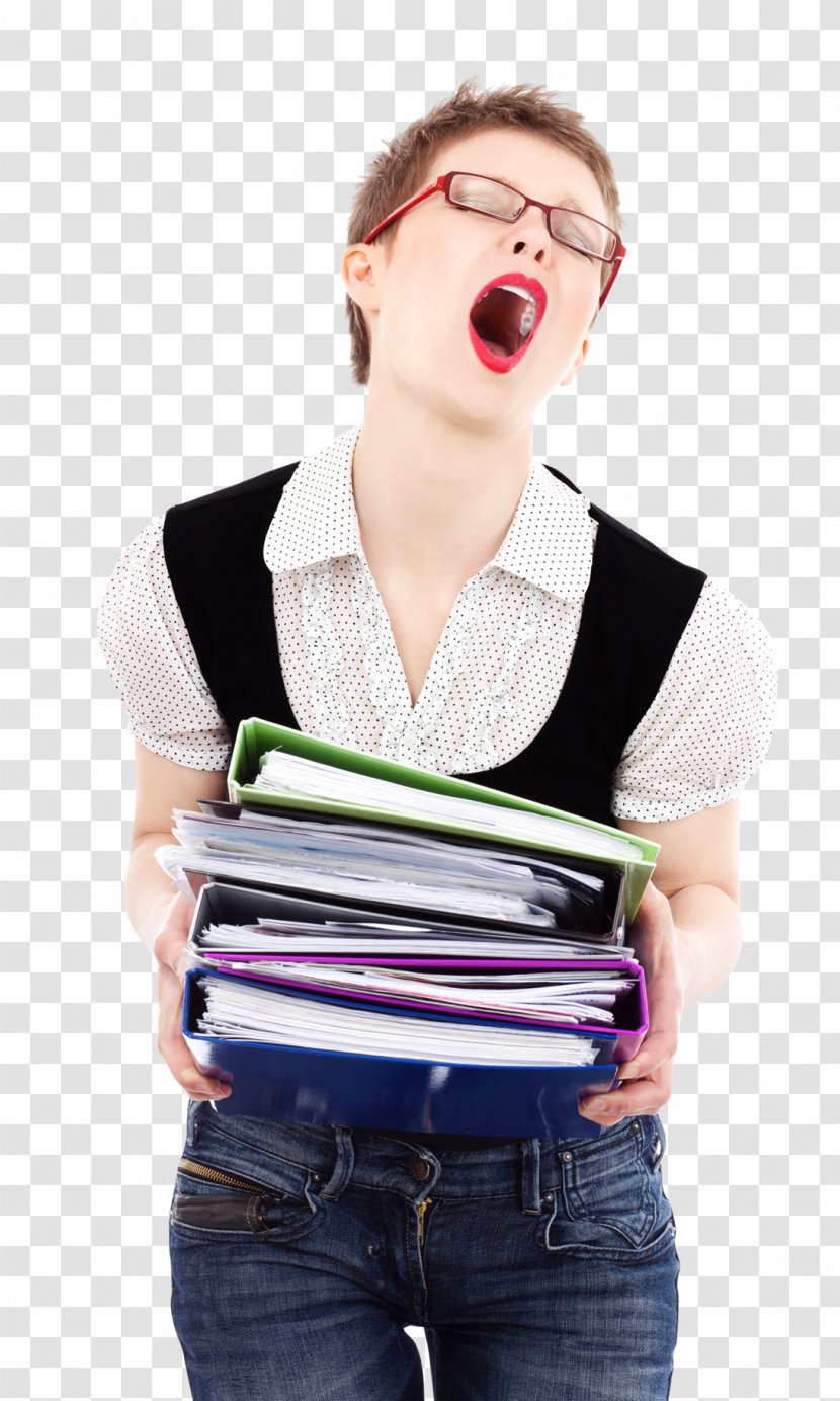 Stress Symptom Hypothyroidism - Frame - Business Woman Carrying Stack Of Files Transparent PNG