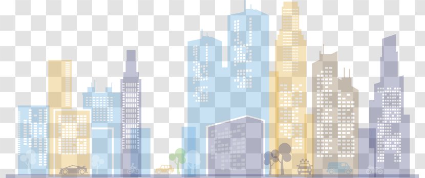 Skyscraper Skyline Metropolis High-rise Building Cityscape - Tower - Color City Transparent PNG