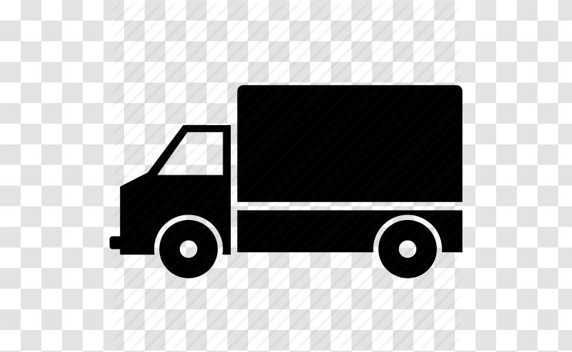 Van Delivery Car Truck - Black And White - Icon Vector Transparent PNG
