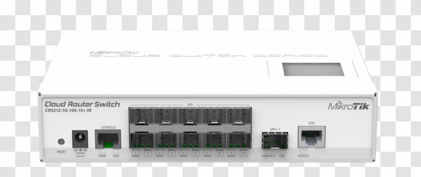 MikroTik CRS106-1C-5S Small Form-factor Pluggable Transceiver Network Switch Gigabit Ethernet - Hub - Mikrotik Routeros Transparent PNG