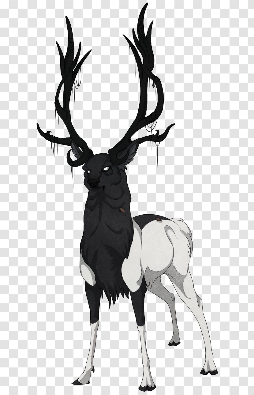 Reindeer Elk Red Deer Gray Wolf - Cartoon Transparent PNG