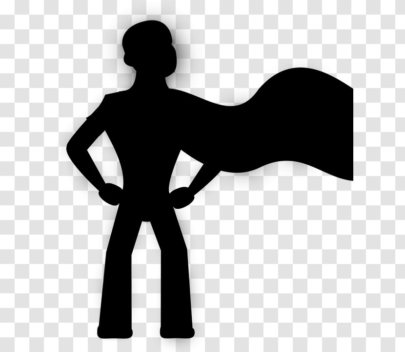 Superhero Clip Art - Joint - Superheroblackandwhite Transparent PNG