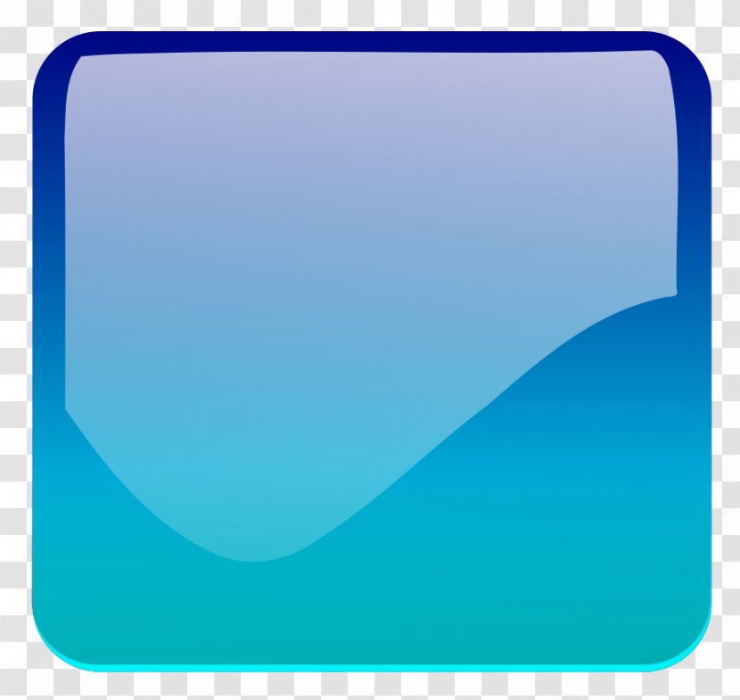 Button Download Clip Art - Aqua - Glossy Transparent PNG
