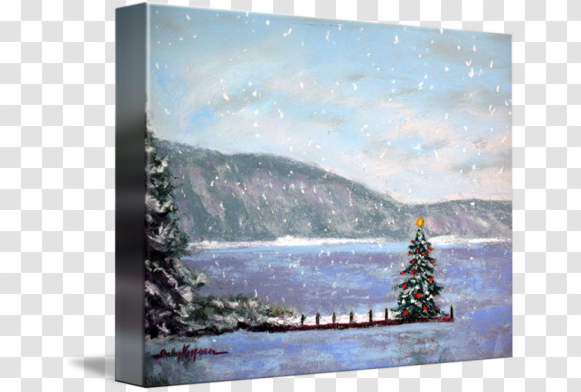 Painting Christmas Smith Mountain Lake Imagekind Blue Ridge - Poster Transparent PNG