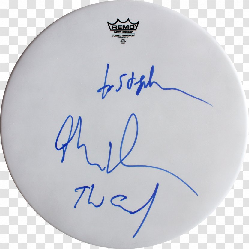 Drumhead Drummer The Doors Autograph - Cobalt Blue - Essential Emerson Lake Palmer Transparent PNG