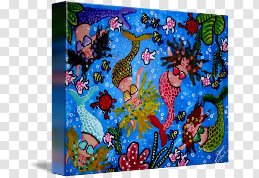 Textile Art Organism - Blue Transparent PNG