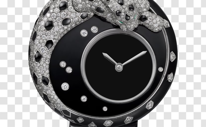 Watch Clock Cartier Leopard Vacheron Constantin - Black And White Transparent PNG