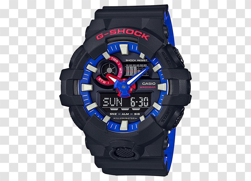 G-Shock Casio Watch Clock Blue - White Transparent PNG