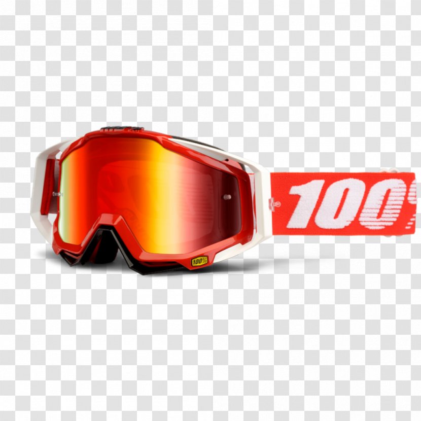 Red Goggles Light Mirror Motocross - Orange - Flame Transparent PNG