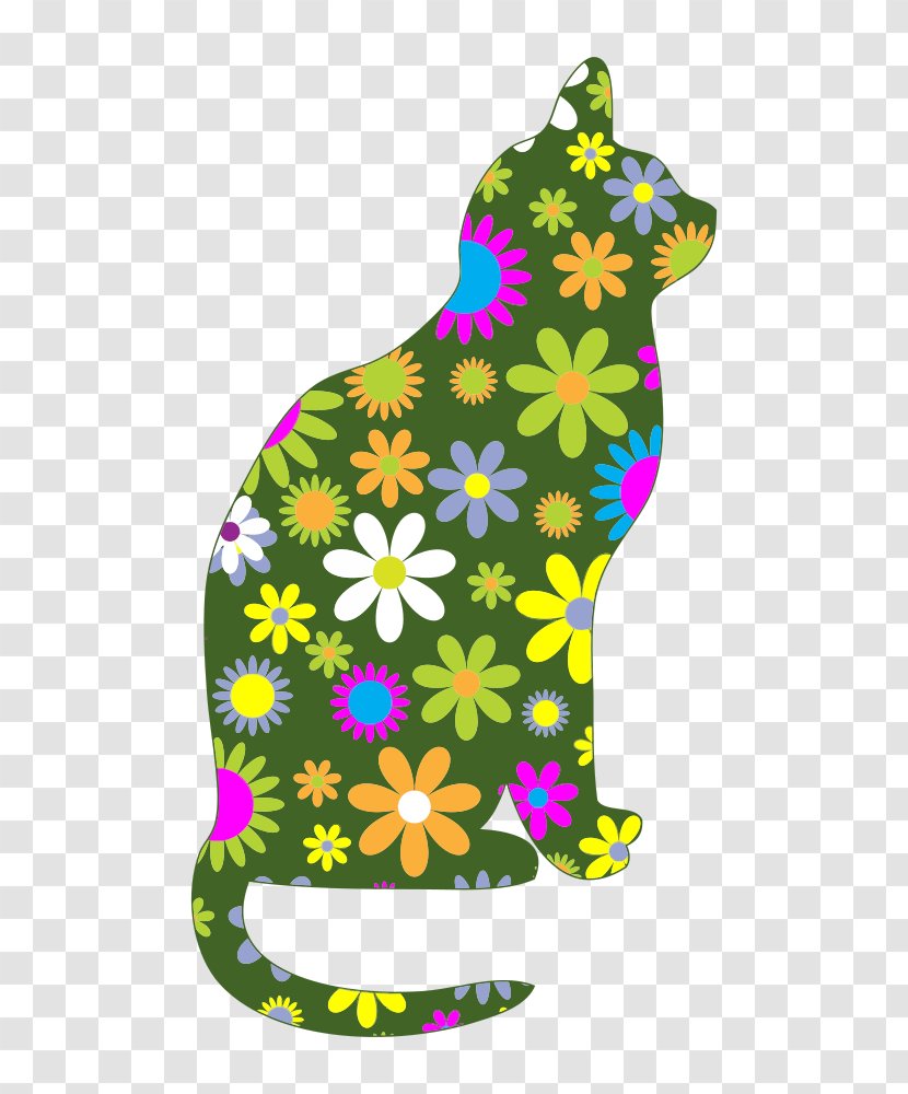 Cat Kitten Flower Clip Art Transparent PNG