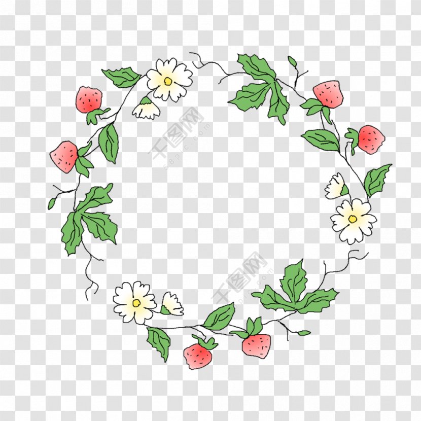 Floral Design Flower Download Image - Arranging - Strawberry Border Transparent PNG