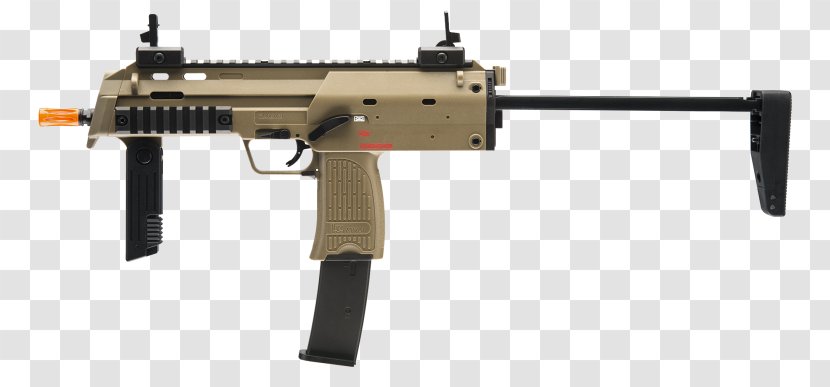 Airsoft Guns Heckler & Koch MP7 Blowback Blow-Back - Silhouette - Weapon Transparent PNG