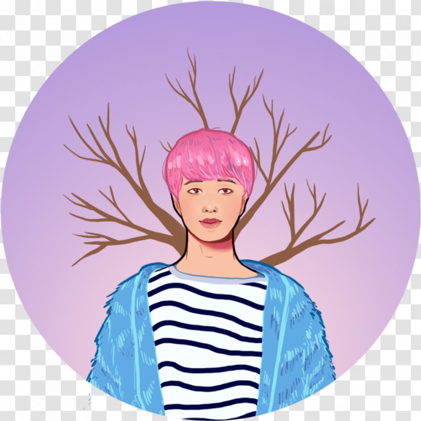 BTS Spring Day - Hat - Japanese Version Fan Art DrawingTaehyung Pink Transparent PNG