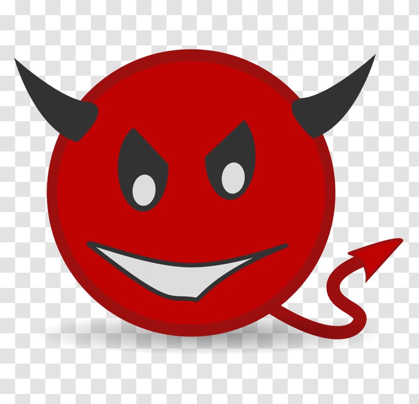 Devil Demon Smiley Satan Clip Art - Illustration Transparent PNG