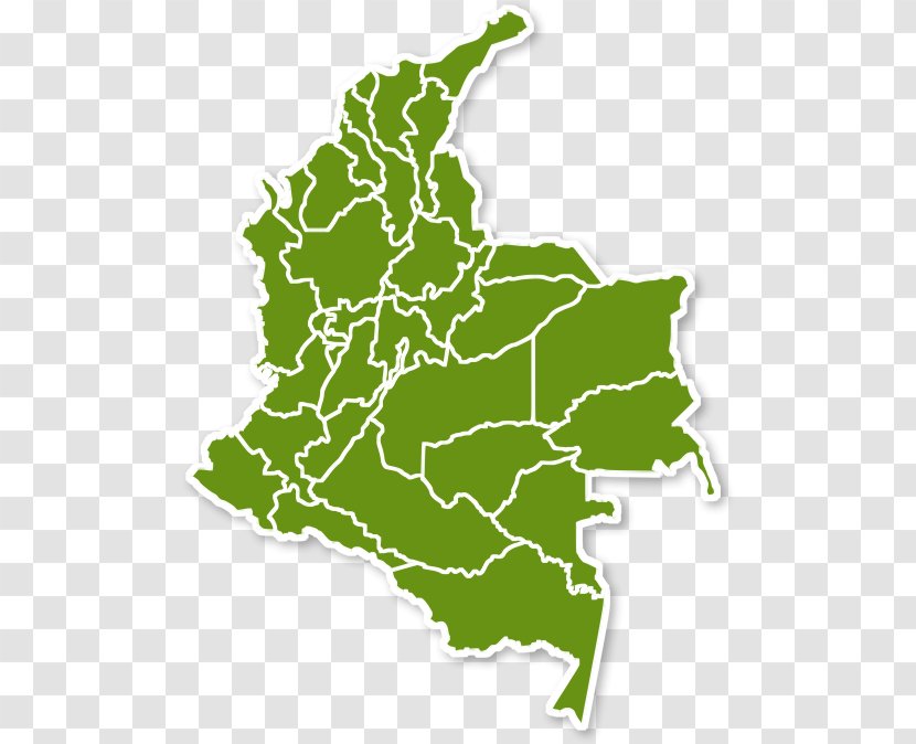 Departments Of Colombia Map - Area Transparent PNG