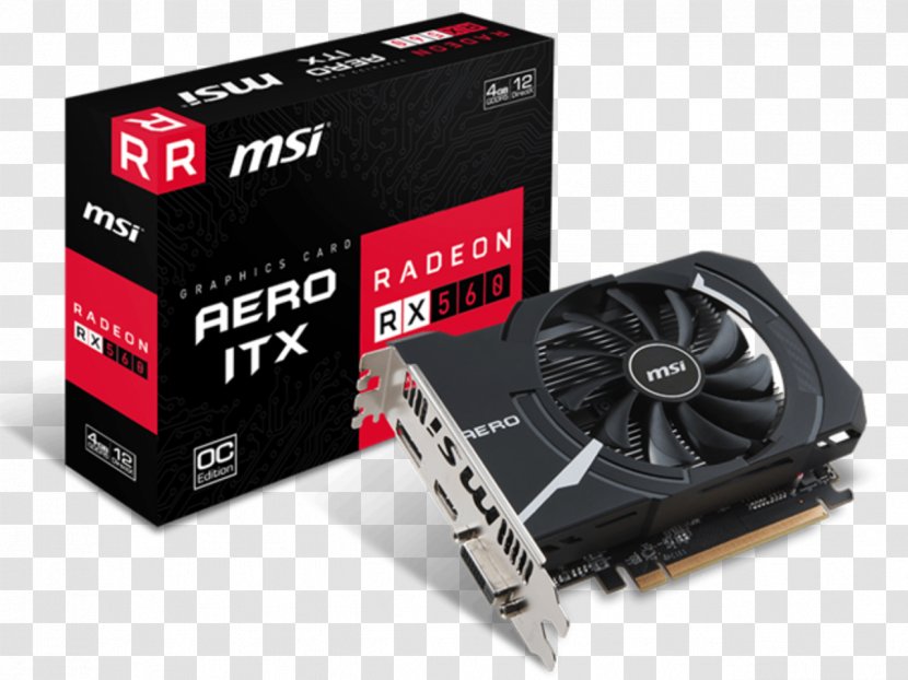 Graphics Cards & Video Adapters GDDR5 SDRAM MSI AMD Radeon RX 560 AERO ITX OC DVI/HDMI/Displayport PCI-E Advanced Micro Devices - Sapphire Technology - Amd Rx 580 Transparent PNG