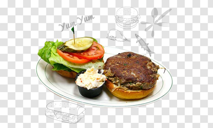 Slider Buffalo Burger Cheeseburger Breakfast Sandwich Veggie - American Food Transparent PNG