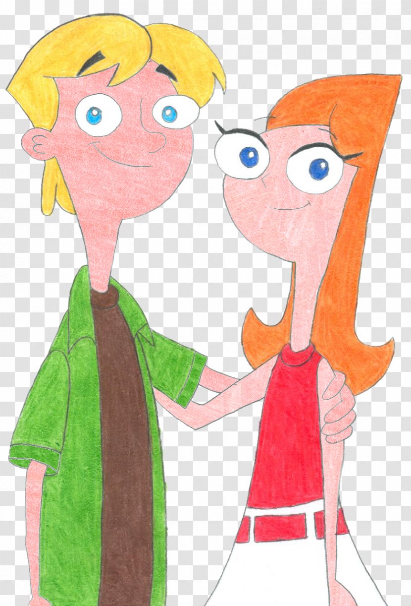Candace Flynn Jeremy Johnson Phineas Ferb Fletcher - Watercolor - Heart Transparent PNG