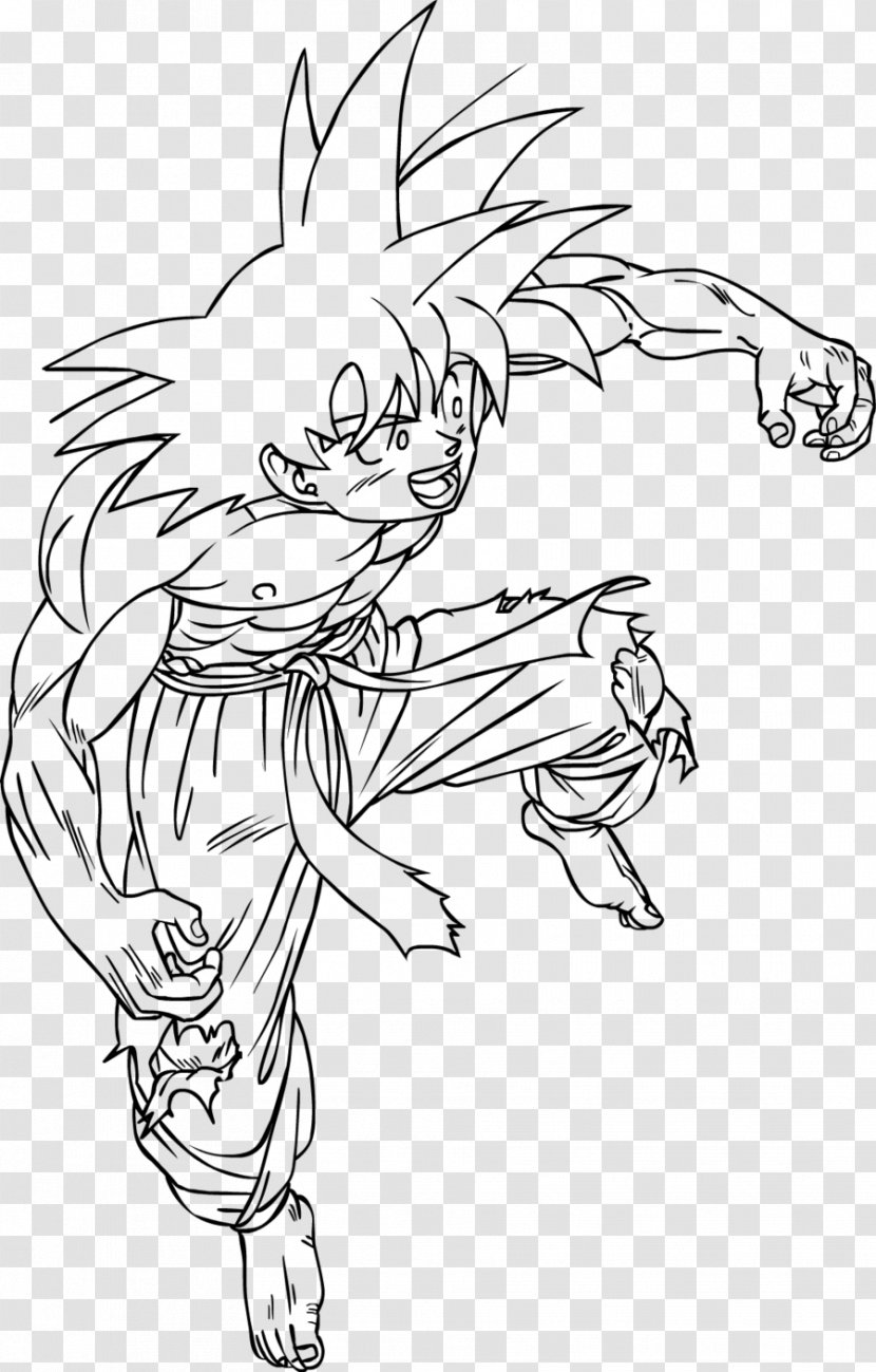 Goku Trunks Gohan Super Saiyan Coloring Book - Tail Transparent PNG