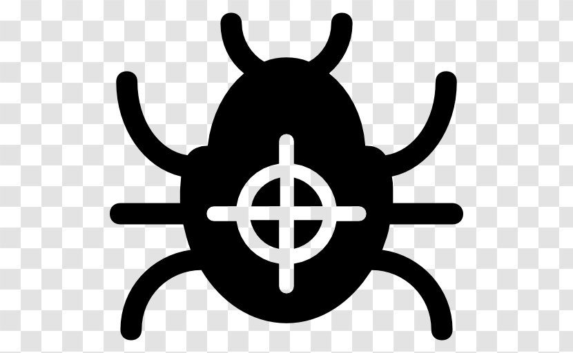 Bug - Black And White - Reticle Transparent PNG