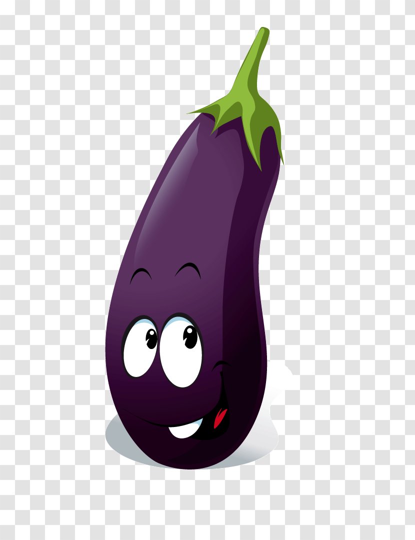 Vegetable Cartoon Clip Art - Fruit - Eggplant Transparent PNG