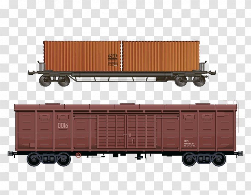 Train Railroad Car - Shipping Container Transparent PNG