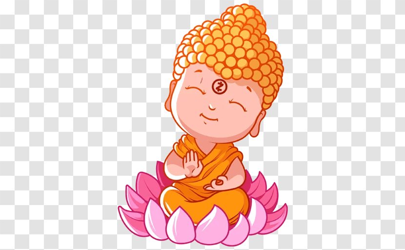 Buddhism Bhikkhu Budai Cartoon - Orange Transparent PNG