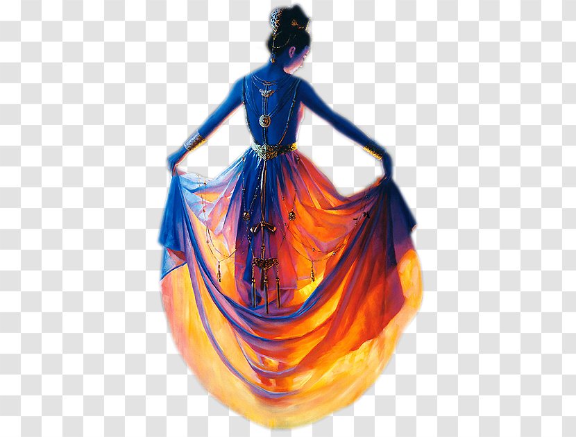 Painting Female Woman Color - Costume Design Transparent PNG