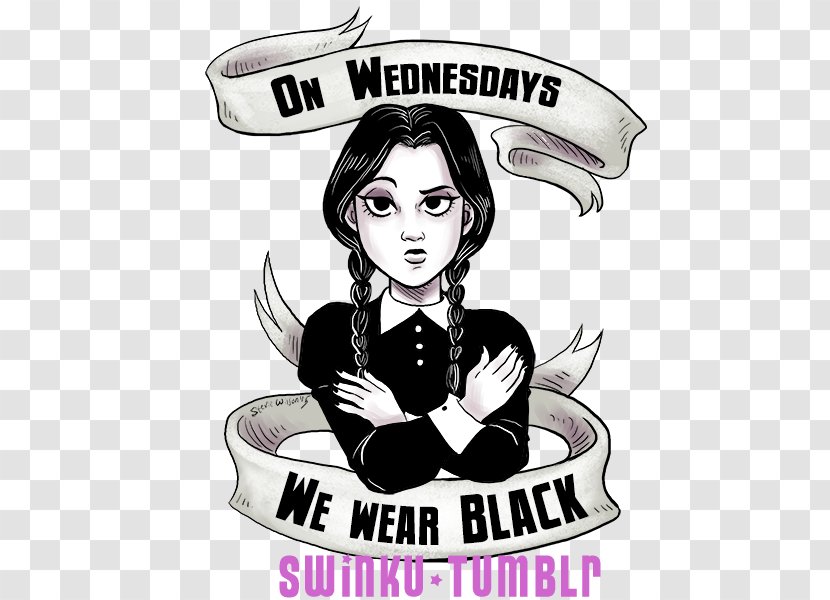 Wednesday Addams The Family Sticker Label Transparent PNG