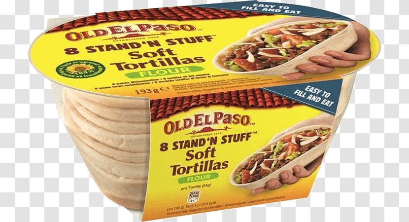 Vegetarian Cuisine Taco Tortilla Old El Paso Fajita - Flour - Tortillas Transparent PNG